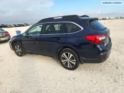 4S4BSANC1J3306051 — 2018 Subaru Outback, фото 2 с аукциона Copart, Передняя часть