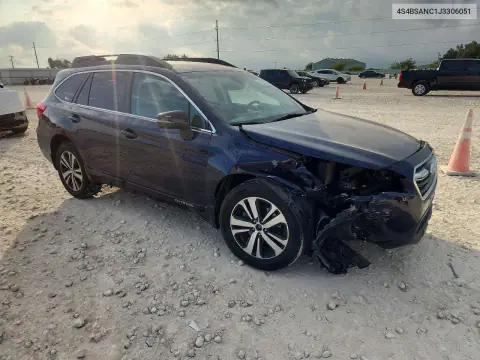 4S4BSANC1J3306051 — 2018 Subaru Outback, фото 4 с аукциона Copart, Передняя часть