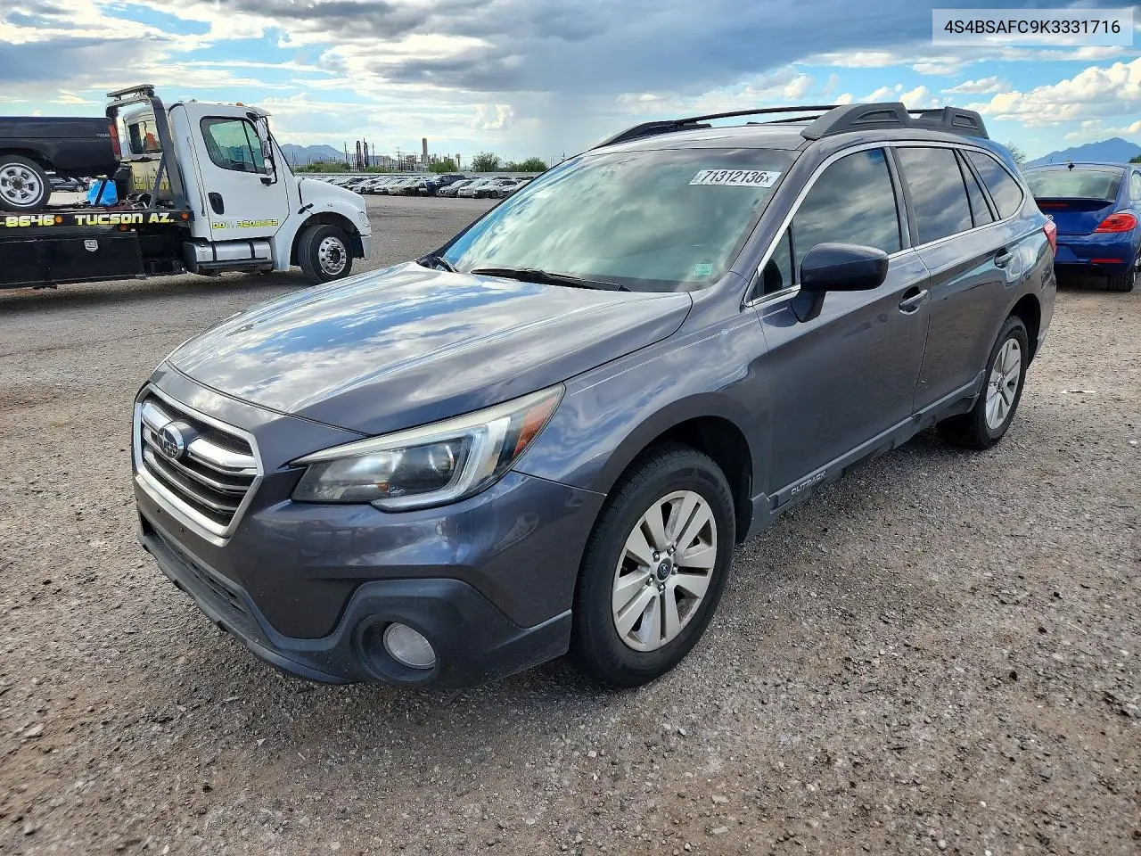 2019 Subaru Outback 2.5I Premium VIN 4S4BSAFC9K3331716 фото 1