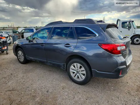 2019 Subaru Outback 2.5I Premium VIN 4S4BSAFC9K3331716 фото 2