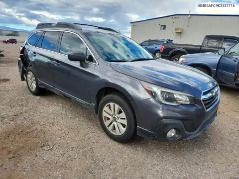 2019 Subaru Outback 2.5I Premium VIN 4S4BSAFC9K3331716 фото 4
