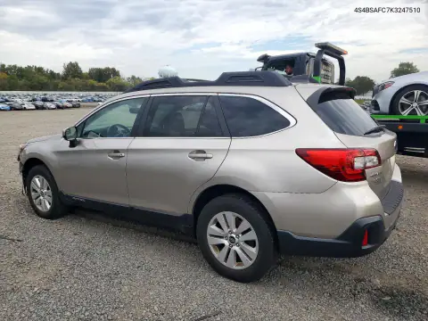 4S4BSAFC7K3247510 — 2019 Subaru Outback, фото 2 с аукциона Copart, Передняя часть