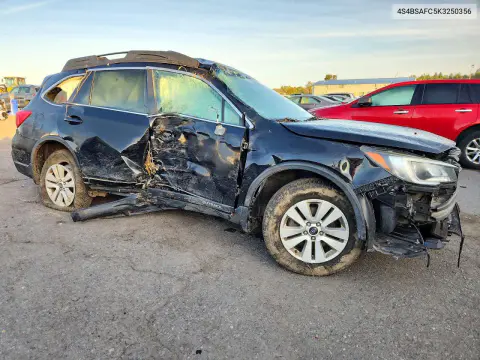 2019 Subaru Outback 2.5I Premium VIN 4S4BSAFC5K3250356 фото 4