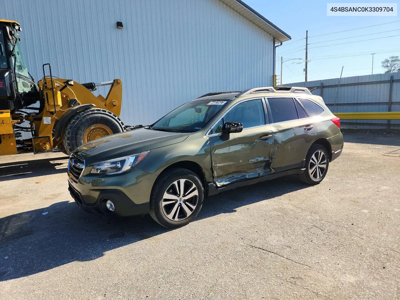 2019 Subaru Outback 2.5I Limited VIN 4S4BSANC0K3309704 фото 1