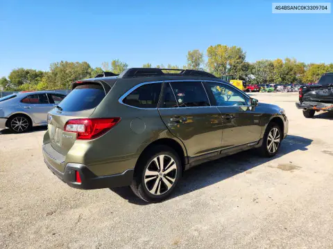 2019 Subaru Outback 2.5I Limited VIN 4S4BSANC0K3309704 фото 3