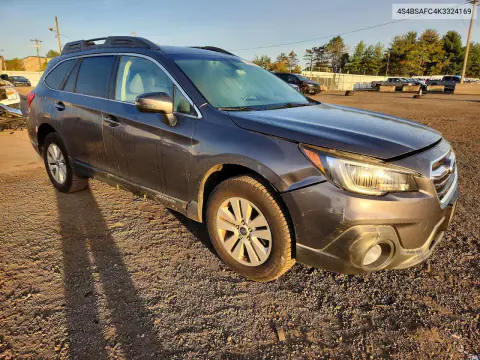 2019 Subaru Outback 2.5I Premium VIN 4S4BSAFC4K3324169 фото 4