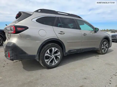 2020 Subaru Outback Limited VIN 4S4BTANC0L3172181 фото 3