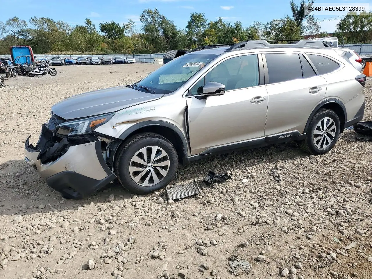 2020 Subaru Outback Premium VIN 4S4BTAEC5L3128399 фото 1