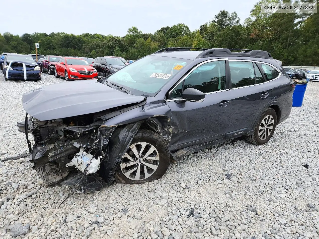 2020 Subaru Outback VIN 4S4BTAAC0L3177872 фото 1