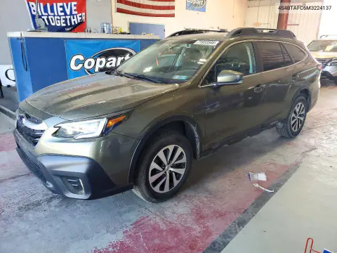 2021 Subaru Outback Premium VIN 4S4BTAFC6M3224137 фото 1