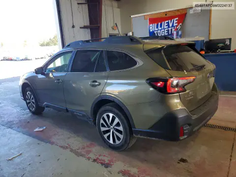 2021 Subaru Outback Premium VIN 4S4BTAFC6M3224137 фото 2