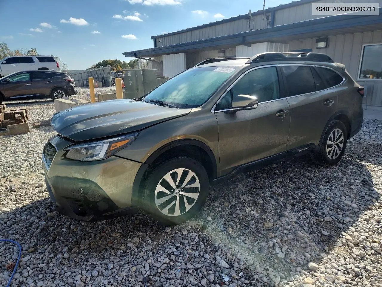 4S4BTADC8N3209711 Subaru Outback 2022 — повреждение Передняя часть, фото до ремонта