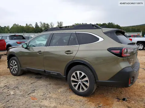 2022 Subaru Outback Premium VIN 4S4BTADC4N3110979 фото 2