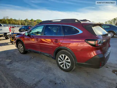 2022 Subaru Outback Premium VIN 4S4BTAFC4N3278621 фото 2