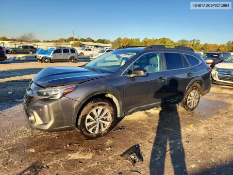 4S4BTADC6P3212884 — 2023 Subaru Outback, Передняя часть, фото до ремонта
