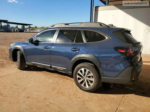 2025 Subaru Outback Premium VIN 4S4BTAFC0S3287215 фото 2