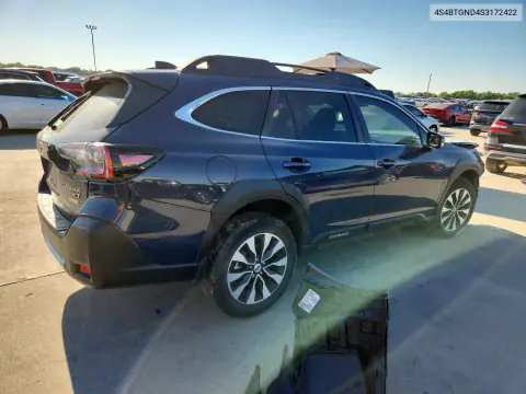 2025 Subaru Outback Limited Xt VIN 4S4BTGND4S3172422 фото 3