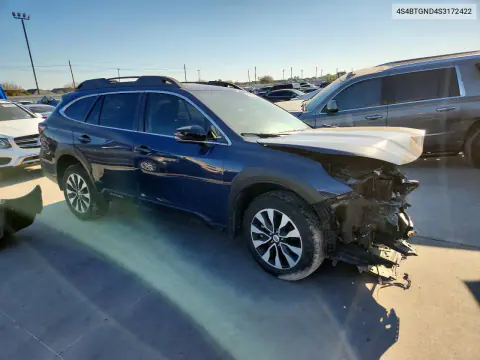 2025 Subaru Outback Limited Xt VIN 4S4BTGND4S3172422 фото 4