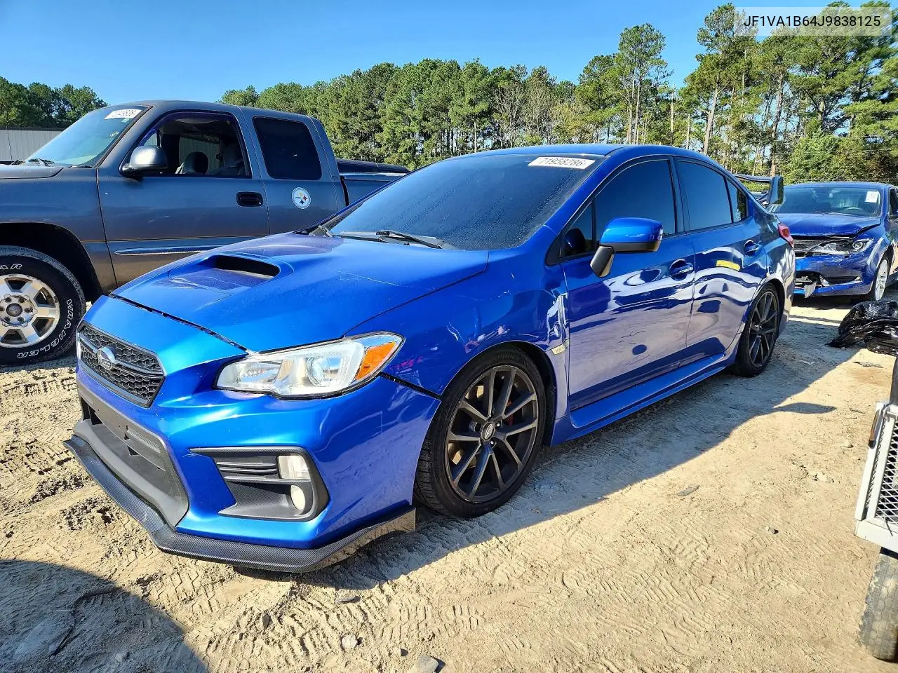 2018 Subaru Wrx VIN JF1VA1B64J9838125 фото 1