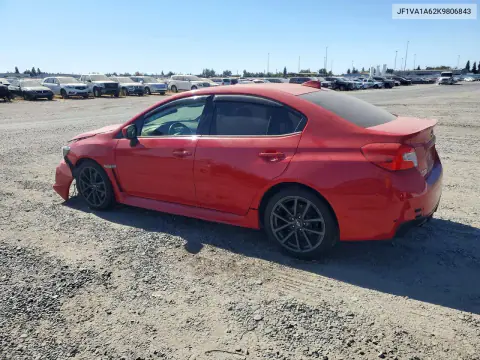 2019 Subaru Wrx Wrx Premium VIN JF1VA1A62K9806843 фото 2