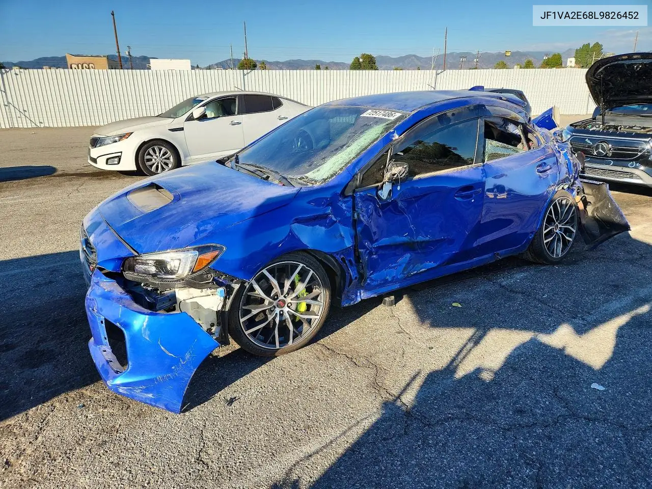 2020 Subaru Wrx VIN JF1VA2E68L9826452 фото 1