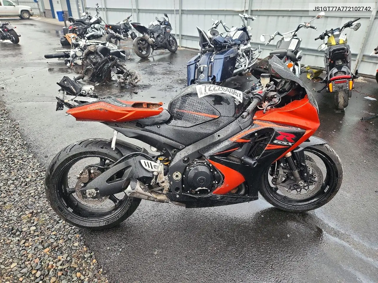 2007 Suzuki Gsx-R1000 VIN JS1GT77A772102742 фото 1