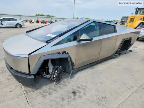 7G2CEHED3SA058594 — 2025 Tesla Cybertruck, Повреждения со всех сторон, фото до ремонта