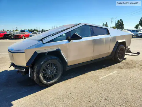 7G2CEHED3SA080272 — 2025 Tesla Cybertruck, Передняя часть, фото до ремонта