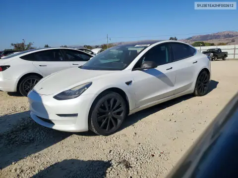 5YJ3E1EA2HF002612 — 2017 Tesla Model 3, Сторона, фото до ремонта