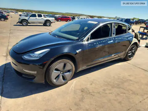 5YJ3E1EA7JF013904 — 2018 Tesla Model 3, Задняя часть, фото до ремонта