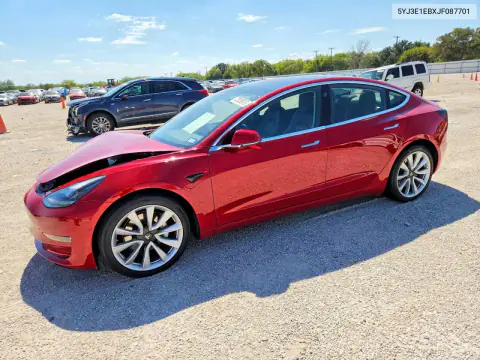 5YJ3E1EBXJF087701 — 2018 Tesla Model 3, Передняя часть, фото до ремонта