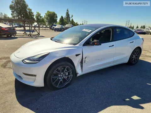 5YJ3E1EA3JF017271 — 2018 Tesla Model 3, Передняя часть, фото до ремонта