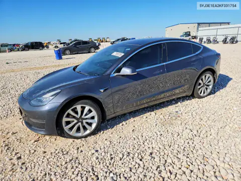 5YJ3E1EA2KF331754 — 2019 Tesla Model 3, Передняя часть, фото до ремонта