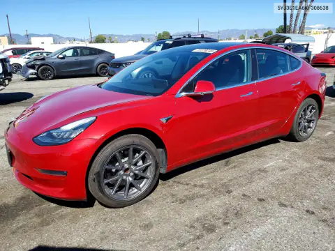 5YJ3E1EA6KF308638 — 2019 Tesla Model 3, Передняя часть, фото до ремонта