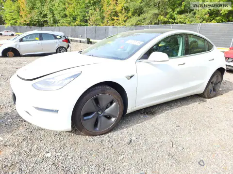 5YJ3E1EA6LF659180 — 2020 Tesla Model 3, Задняя часть, фото до ремонта