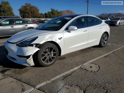 5YJ3E1EA2LF613216 — 2020 Tesla Model 3, Передняя часть, фото до ремонта