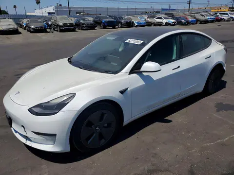 5YJ3E1EA2MF029027 — 2021 Tesla Model 3, Задняя часть (Rear End), фото до ремонта