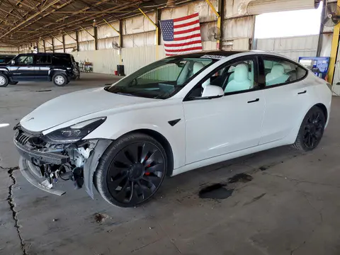 5YJ3E1EC2MF093120 — 2021 Tesla Model 3, Передняя часть (Front End), фото до ремонта
