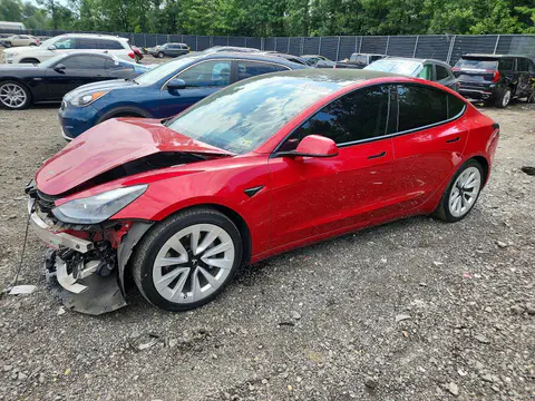 5YJ3E1EA2MF029268 — 2021 Tesla Model 3, Передняя часть (Front End), фото до ремонта