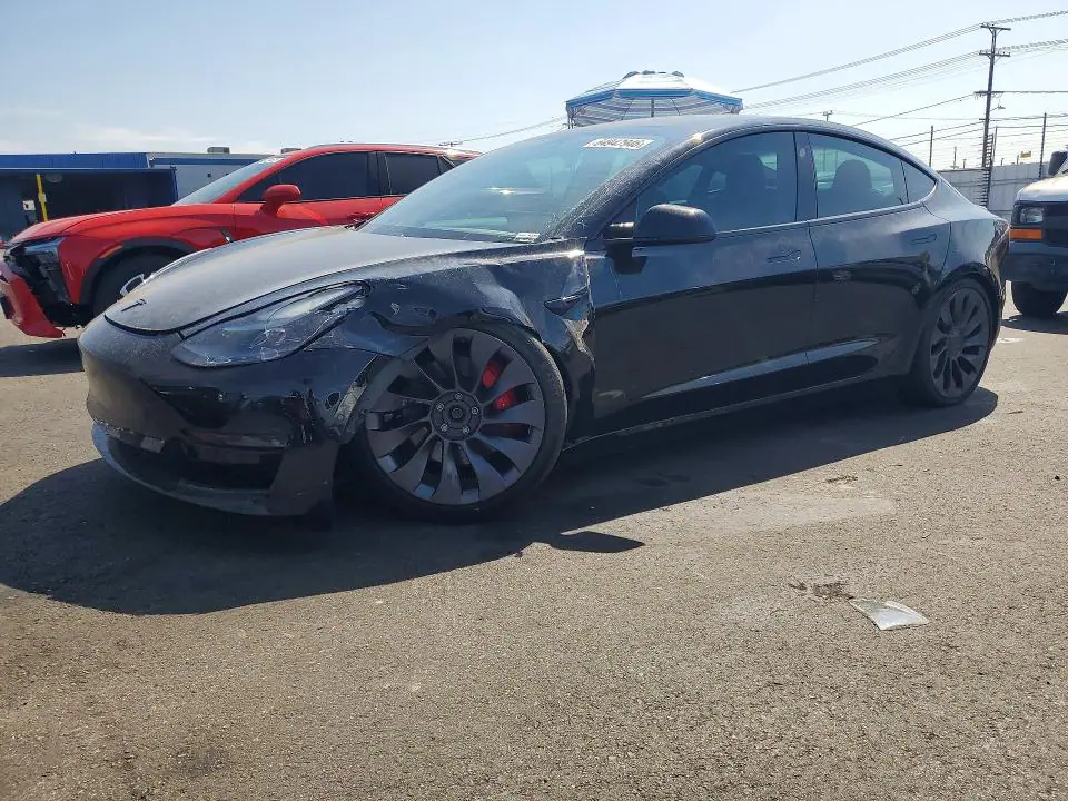 5YJ3E1EC9MF001582 Tesla Model 3 2021 — повреждение Передняя часть, фото до ремонта