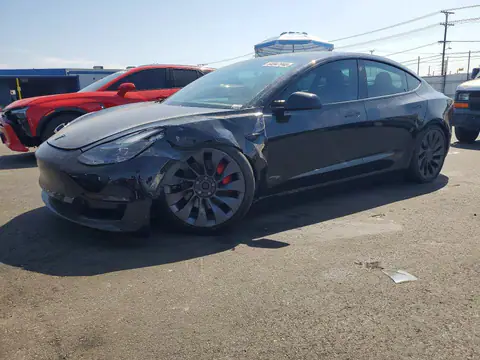 5YJ3E1EC9MF001582 — 2021 Tesla Model 3, Передняя часть (Front End), фото до ремонта