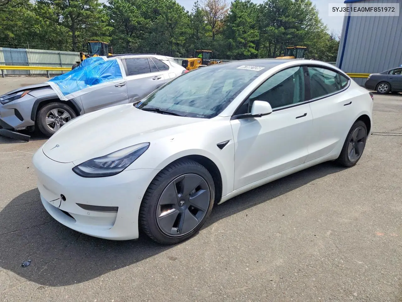 2021 Tesla Model 3 VIN 5YJ3E1EA0MF851972 фото 1