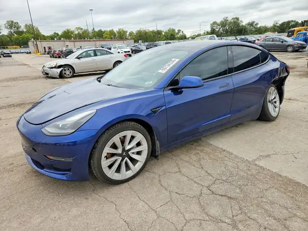 5YJ3E1EB2MF057175 — 2021 Tesla Model 3, Задняя часть (Rear End), фото до ремонта