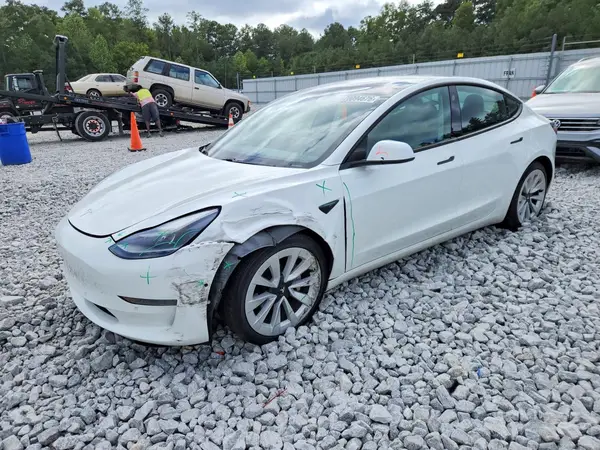 5YJ3E1EA5MF917089 — 2021 Tesla Model 3, Передняя часть (Front End), фото до ремонта