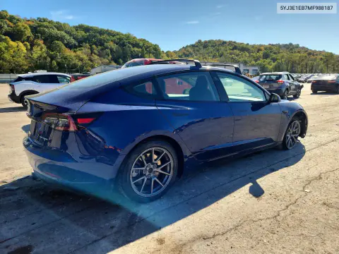2021 Tesla Model 3 VIN 5YJ3E1EB7MF988187 фото 3