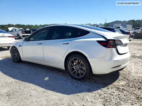 2021 Tesla Model 3 VIN 5YJ3E1EA2MF986497 фото 2