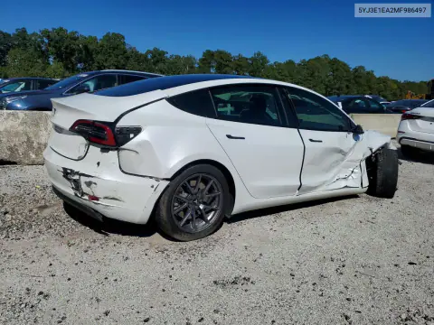 2021 Tesla Model 3 VIN 5YJ3E1EA2MF986497 фото 3