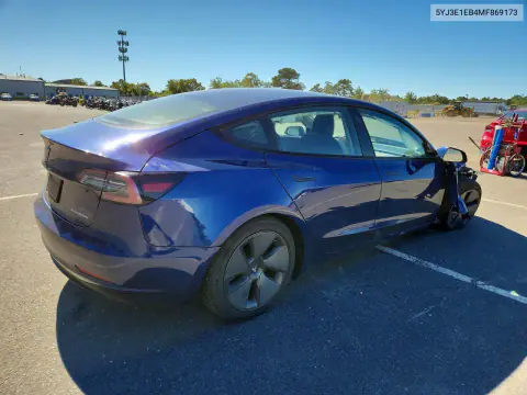 2021 Tesla Model 3 VIN 5YJ3E1EB4MF869173 фото 3