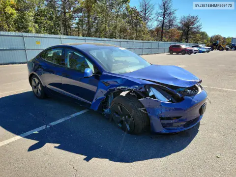 2021 Tesla Model 3 VIN 5YJ3E1EB4MF869173 фото 4