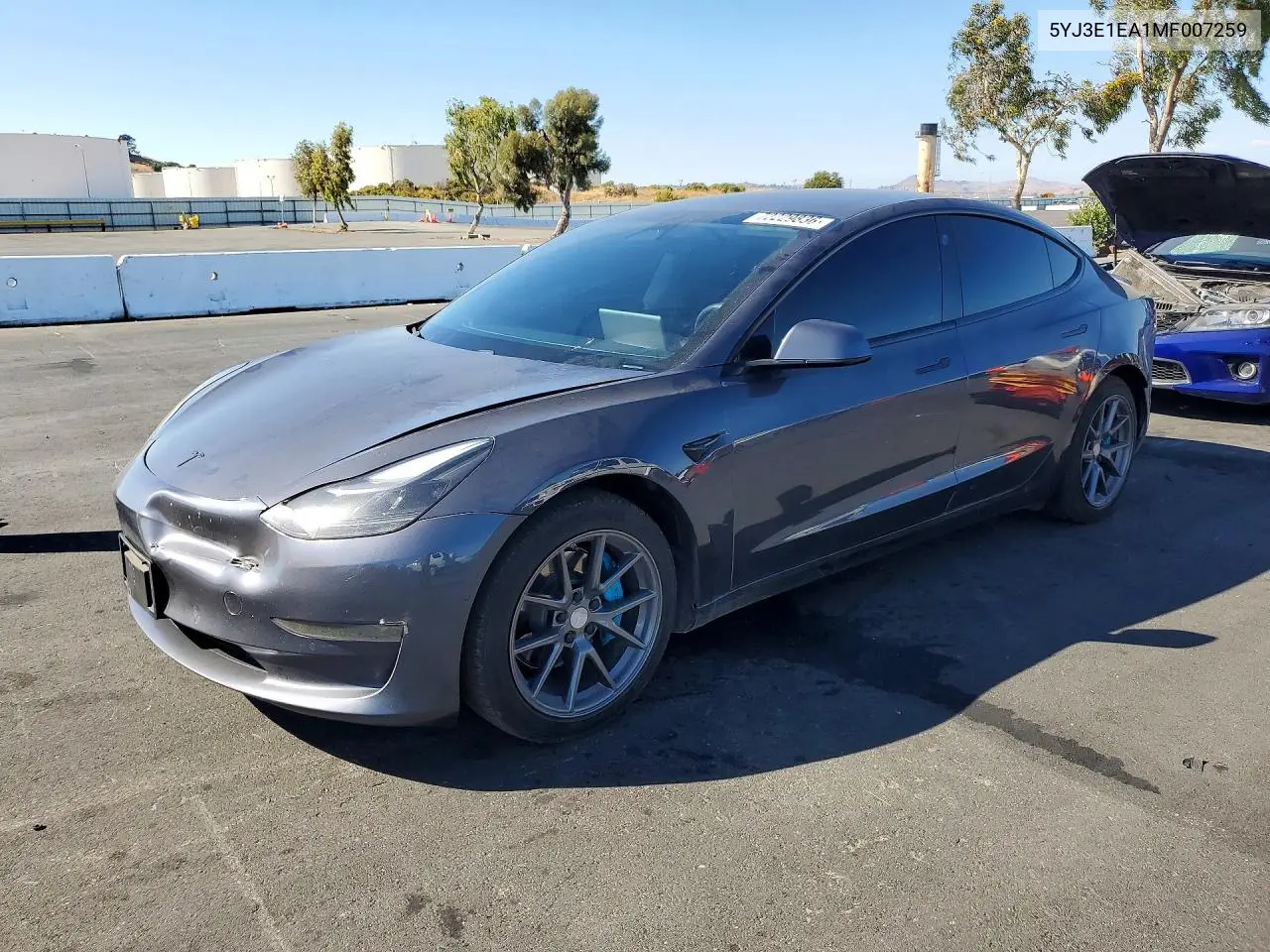 2021 Tesla Model 3 VIN 5YJ3E1EA1MF007259 фото 1